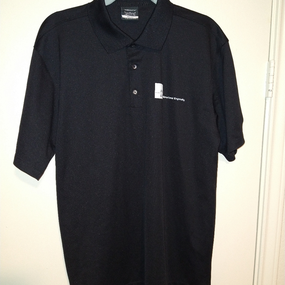 Nike Golf Dri-Fit Black Short Sleeve Polo Shirt Men's sz Medium